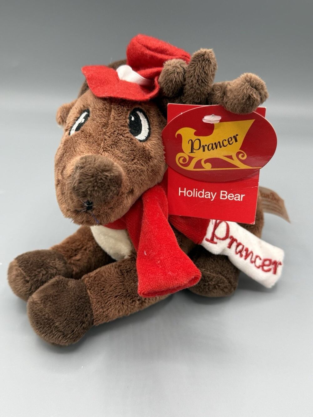 Dan Dee Prancer Reindeer Plush Holiday Bear Christmas NWT Tags 7”